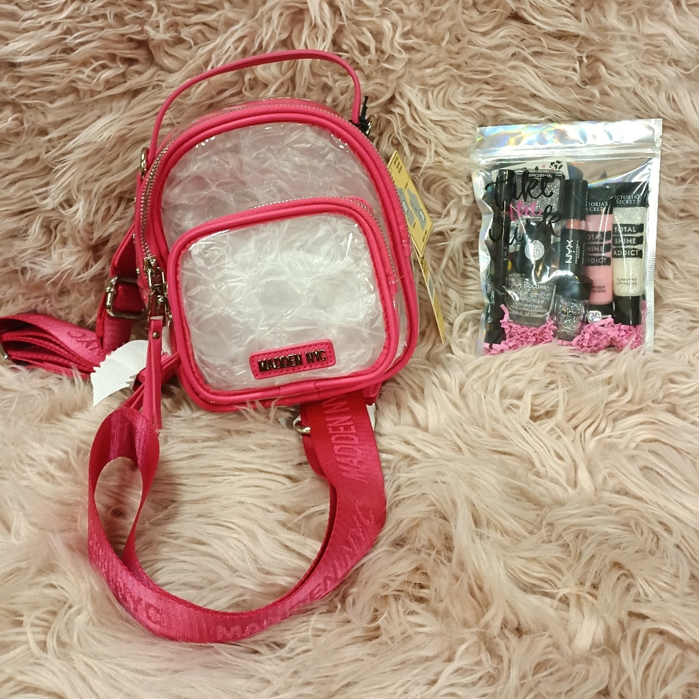 Pink Clear Nyc Crossbody Bag/Backpack